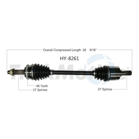 Surtrack Axle Cv Axle Shaft, Hy-8261 HY-8261